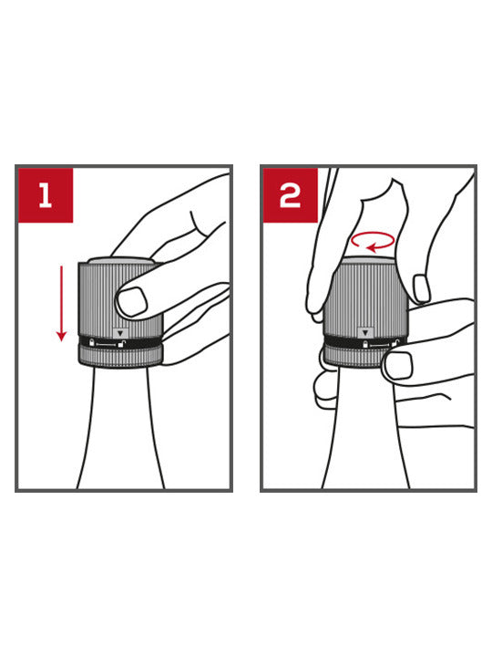 Peugeot Line Verschluss für Perlweine, carbone, 5,5 cm