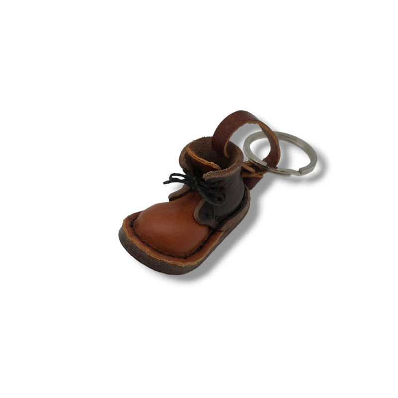 Keychain mini shoe leather