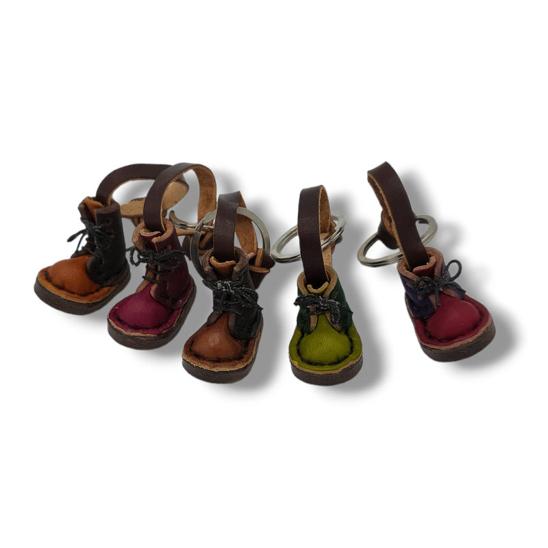 Keychain mini shoe leather