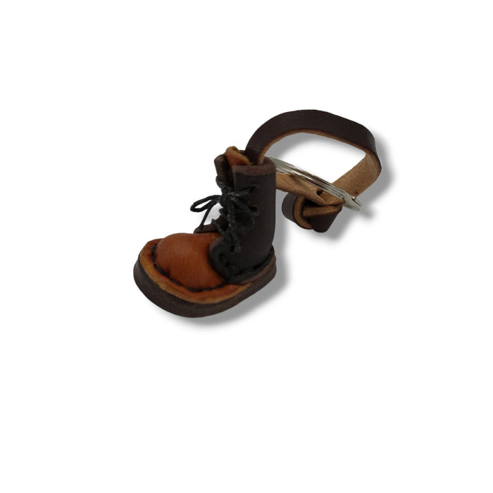 Keychain mini shoe leather