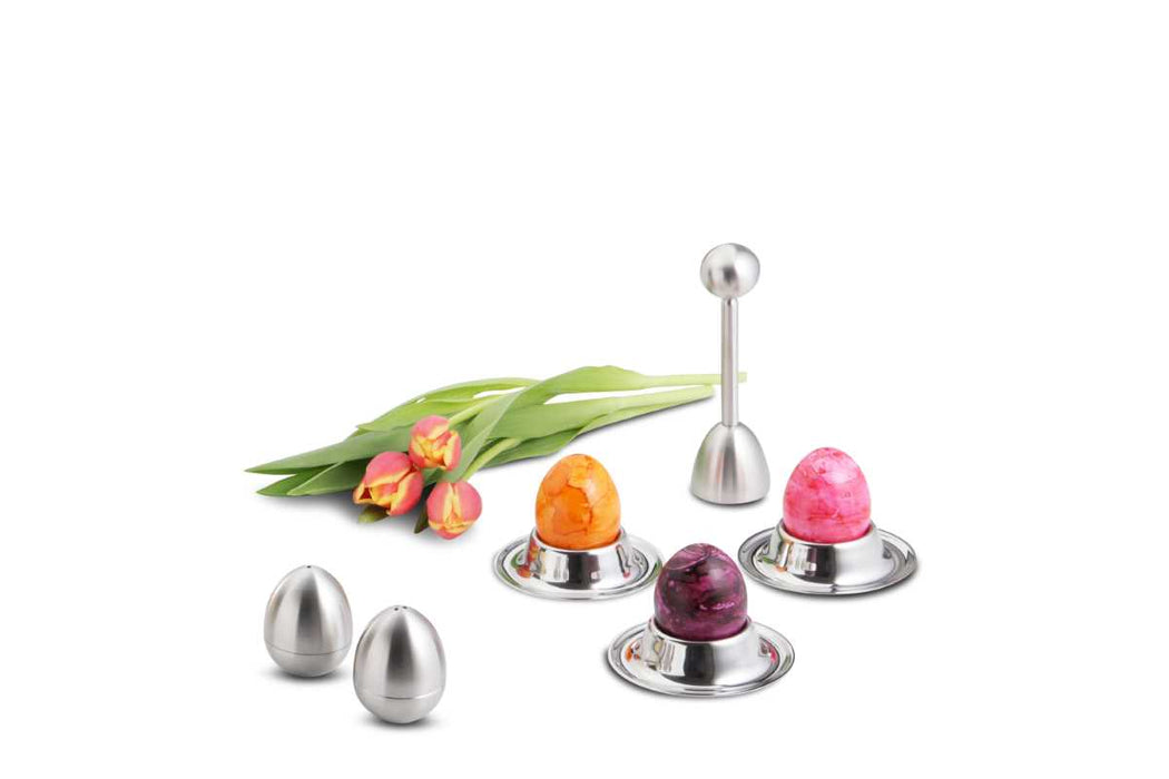 Stainless steel egg cups - set of 4