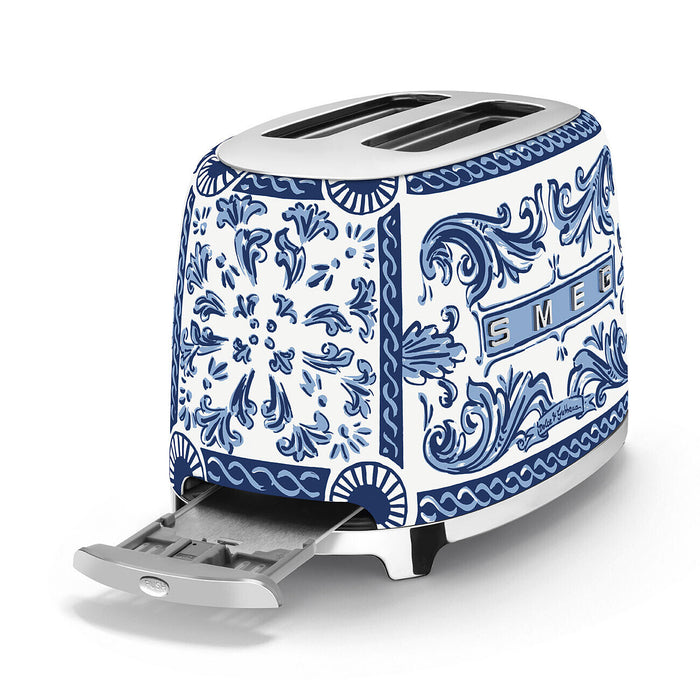 Smeg Dolce Gabbana Blu Mediterraneo Toaster 2 Scheiben TSF01DGBEU