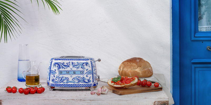 Smeg Dolce Gabbana Blu Mediterraneo Toaster 2 slices TSF01DGBEU