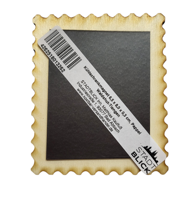 Kühlschrankmagnet Waldshut-Tiengen,  6,8 x 8,2 x 0,3 cm, Pappel