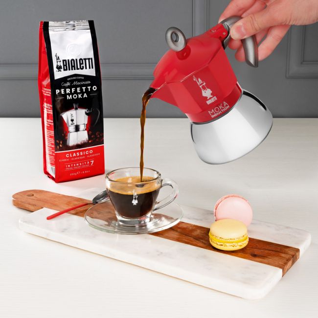 Bialetti Espressokocher Moka Induktion mit Bi-Layer-Kessel 4 Tassen