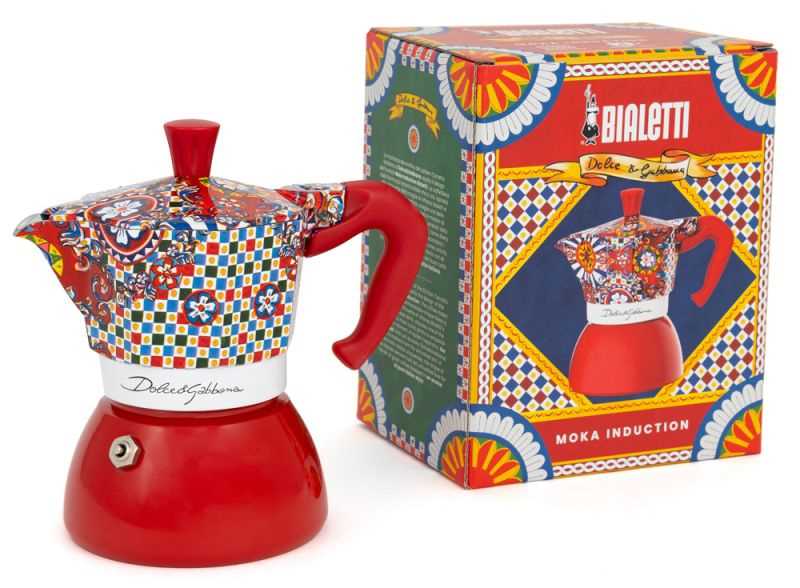 Bialetti Dolce &amp; Gabbana Espresso Maker Moka Induction 4 Cups