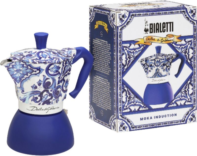 Bialetti Dolce & Gabbana Blu Mediterraneo Moka Induktion 4 Tassen