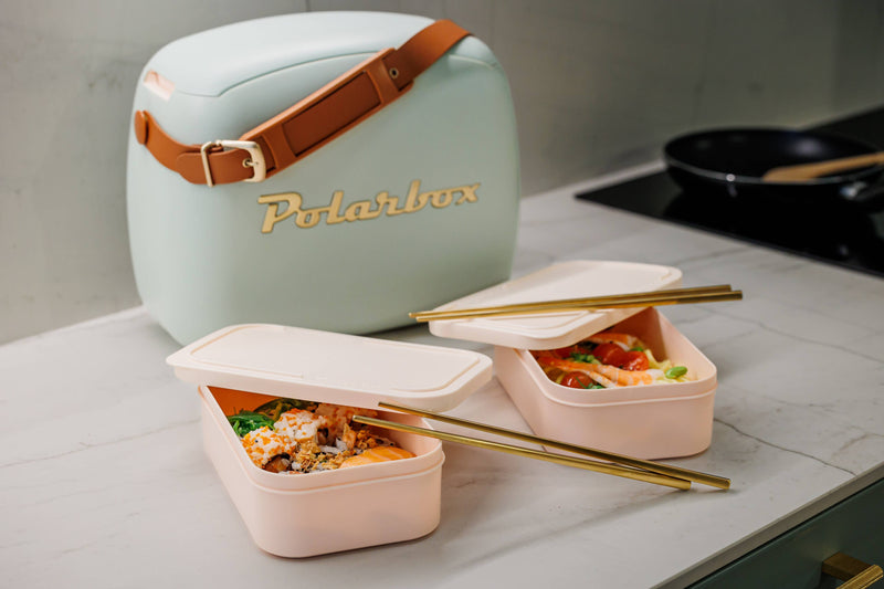 Polarbox Kühlbox Pop 6L Retro-Design mit Lunchboxen