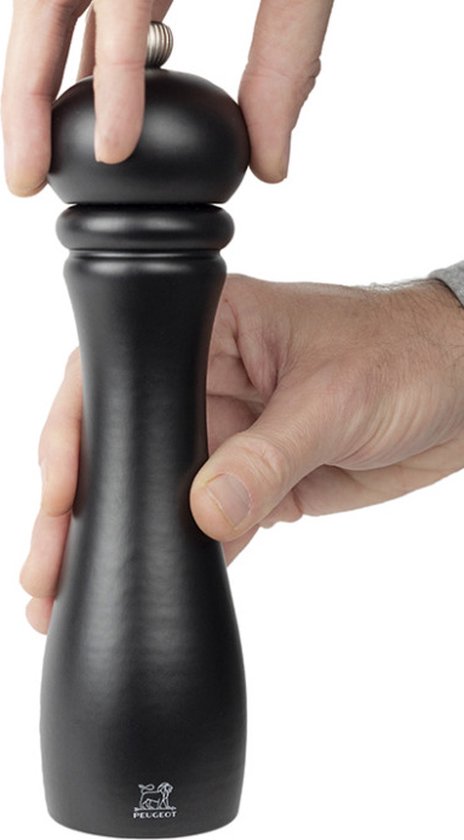 Peugeot Checkmate Mühle matt schwarz 25cm