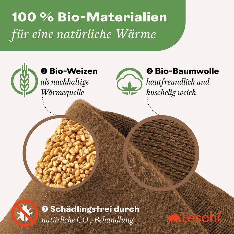 Leschi Körnerkissen mikrowellengeeignet Nacken-Wärmekissen Hund