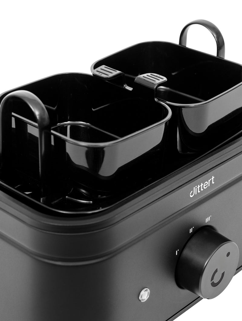 Dittert Eierkocher Serie ONE - 6 Eier 400W mit Pochier-Einsatz & Messbecher