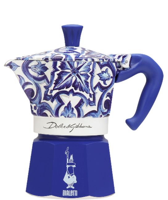 Bialetti Dolce & Gabbana Blu Mediterraneo Espressokocher Moka Express 3 Tassen