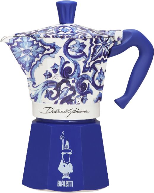 Bialetti Dolce & Gabbana Blu Mediterraneo Espressokocher Moka Express 6 Tassen