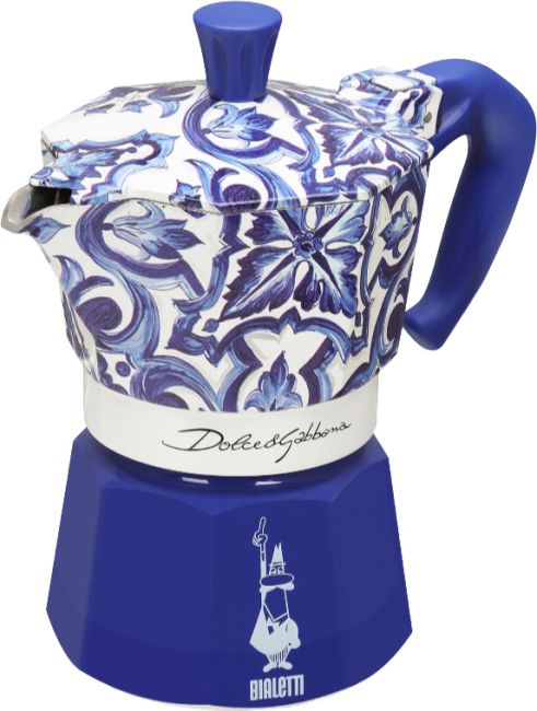 Bialetti Dolce &amp; Gabbana Blu Mediterraneo espresso maker Moka Express 3 cups
