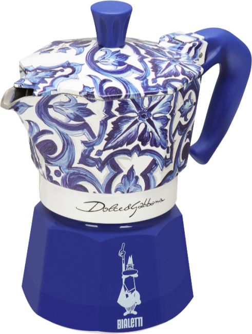 Bialetti Dolce & Gabbana Blu Mediterraneo Espressokocher Moka Express 6 Tassen