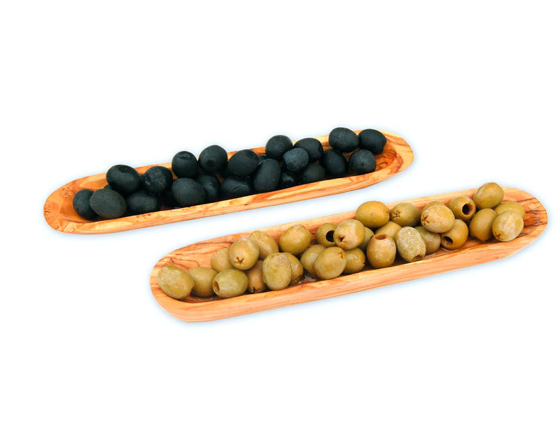 Olivenschiffchen aus Olivenholz 25cm - Handgefertigt