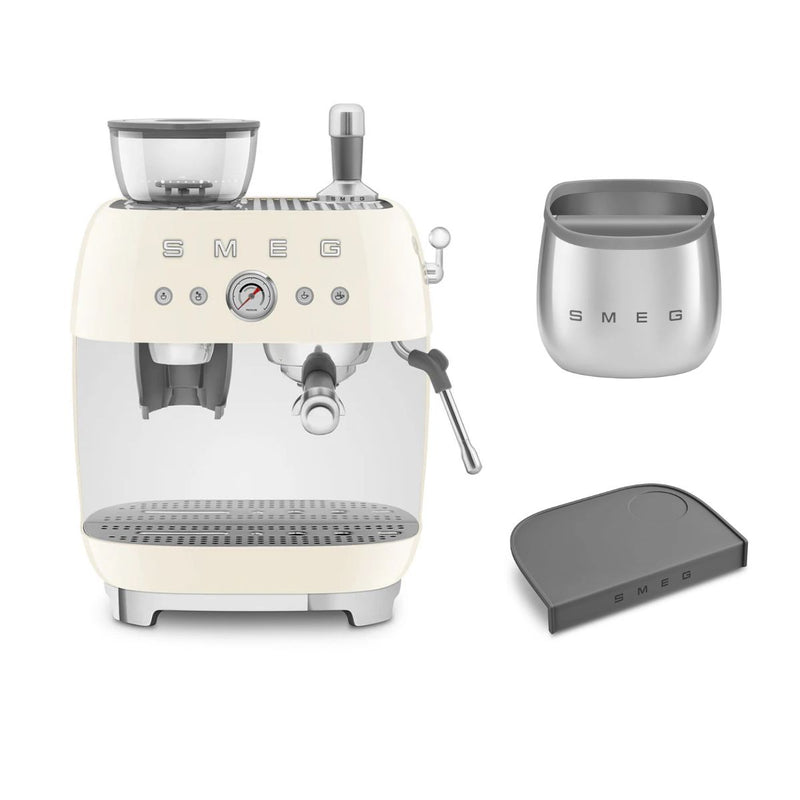 Smeg Siebträger Espresso Kaffeemaschine EGF03 Bundle