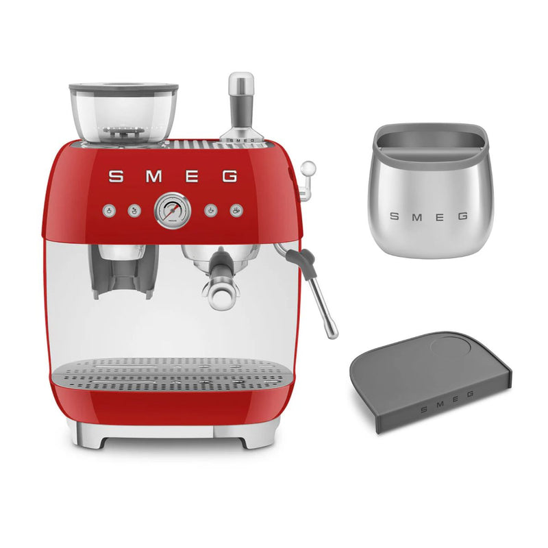 Smeg Siebträger Espresso Kaffeemaschine EGF03 Bundle