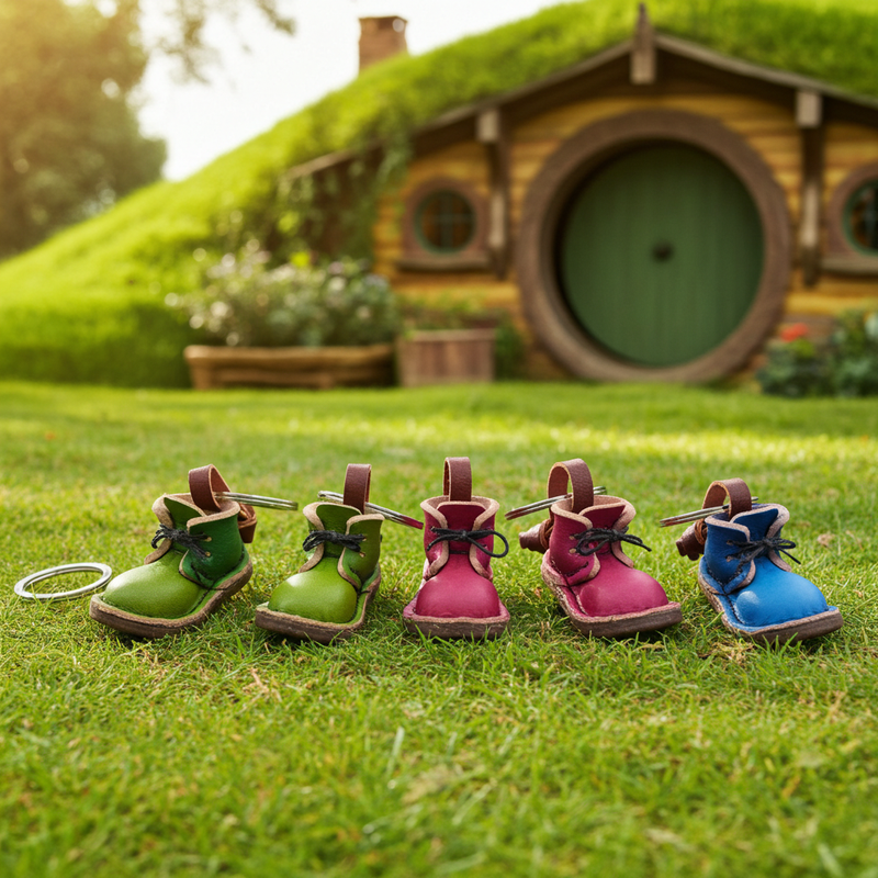 Schlüsselanhänger Mini Schuh Leder