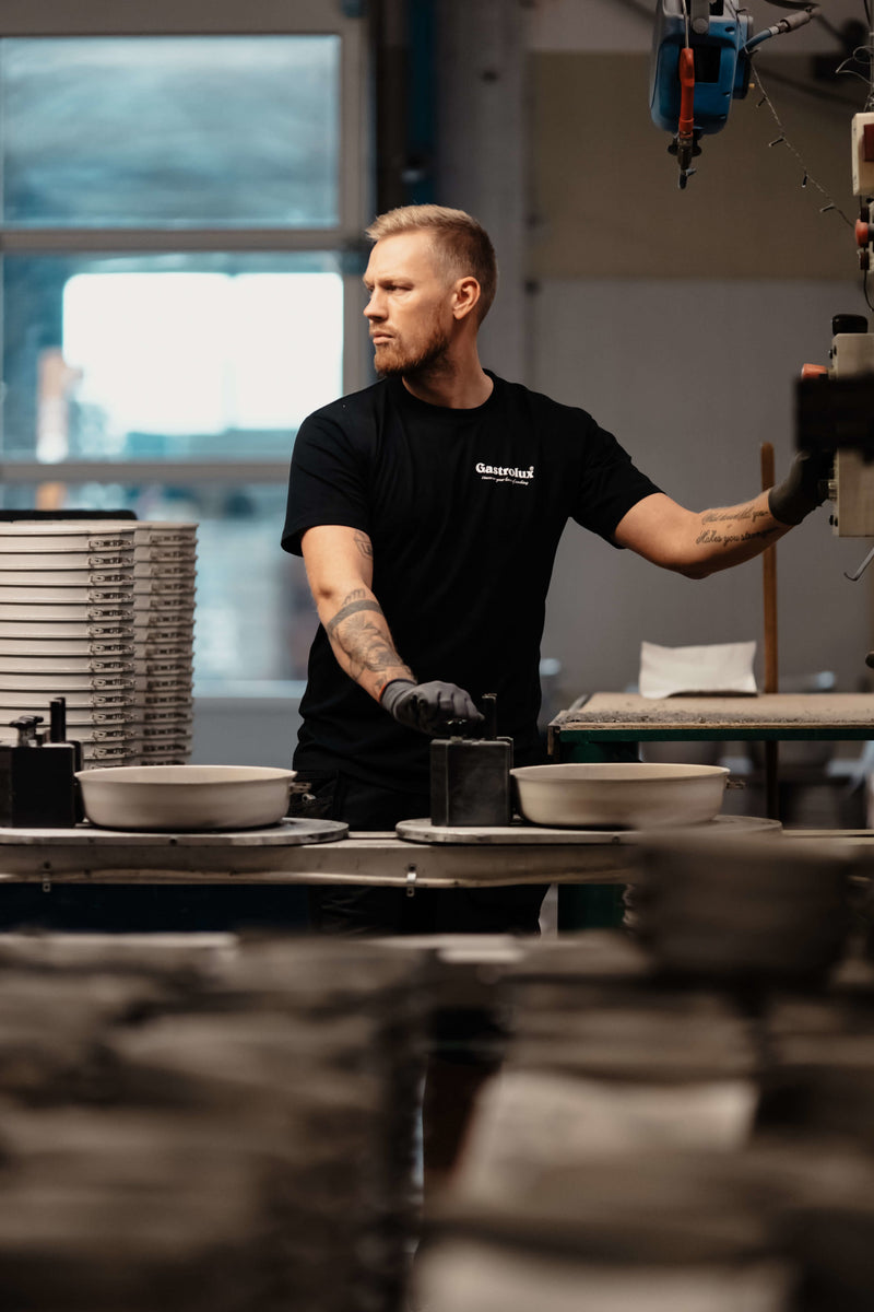 Gastrolux Guss-Wok 30cm mit Stiel BiotanPlus mit Induktionsboden