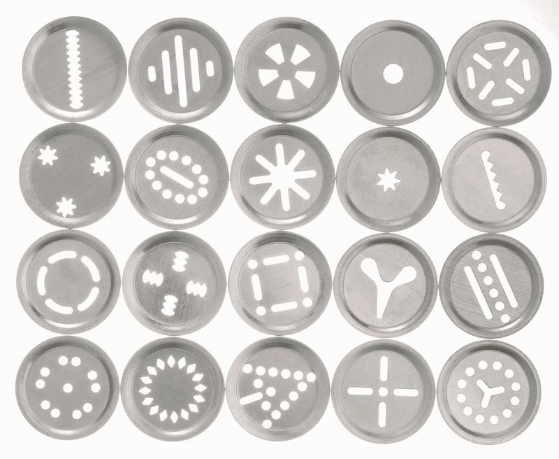 Gefu Backpresse COOKIE inkl. 20 Motiv-Lochscheiben, 4 Spritztüllen