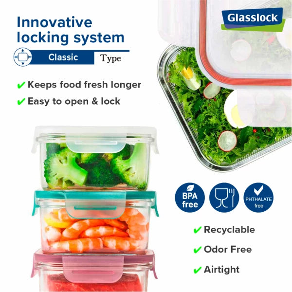 Glasslock Classic-Oven Aufbewahrungsdose rechteckig