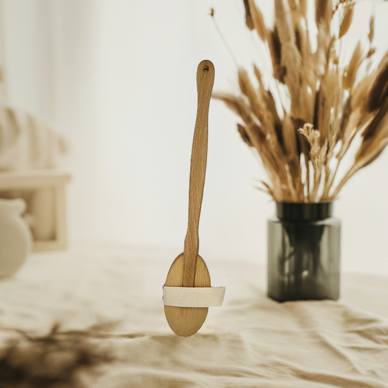 Keller bath brush, oiled beech, oval, light natural bristles