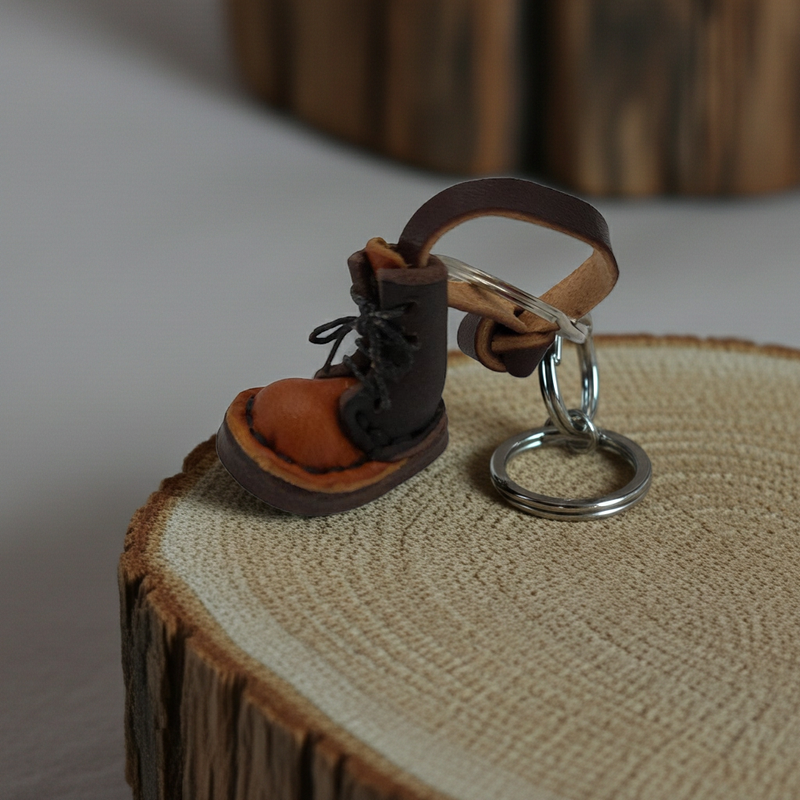 Schlüsselanhänger Mini Schuh Leder