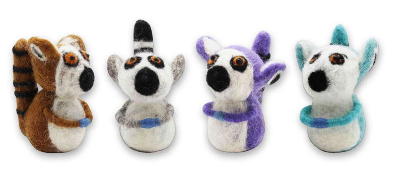 Lemuren aus Filz 7-8 cm zum Verschenken