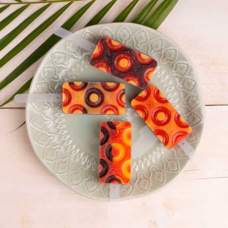 Lurch Popsicle Silikon 2er Set mit Deckel Eisform für Eis am Stiel,