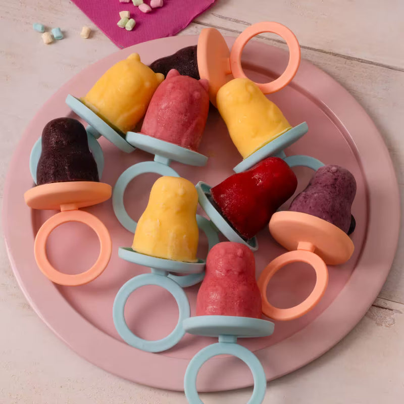 LURCH Popsicle IceForm Arctic – Silikon-Eisformen für 6 Eis am Stiel mit Tiermotiven