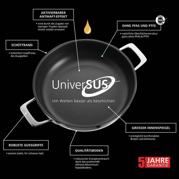 Schulte-Ufer Schmorpfanne Astral mit UniverSUS-Oberflächenstruktur