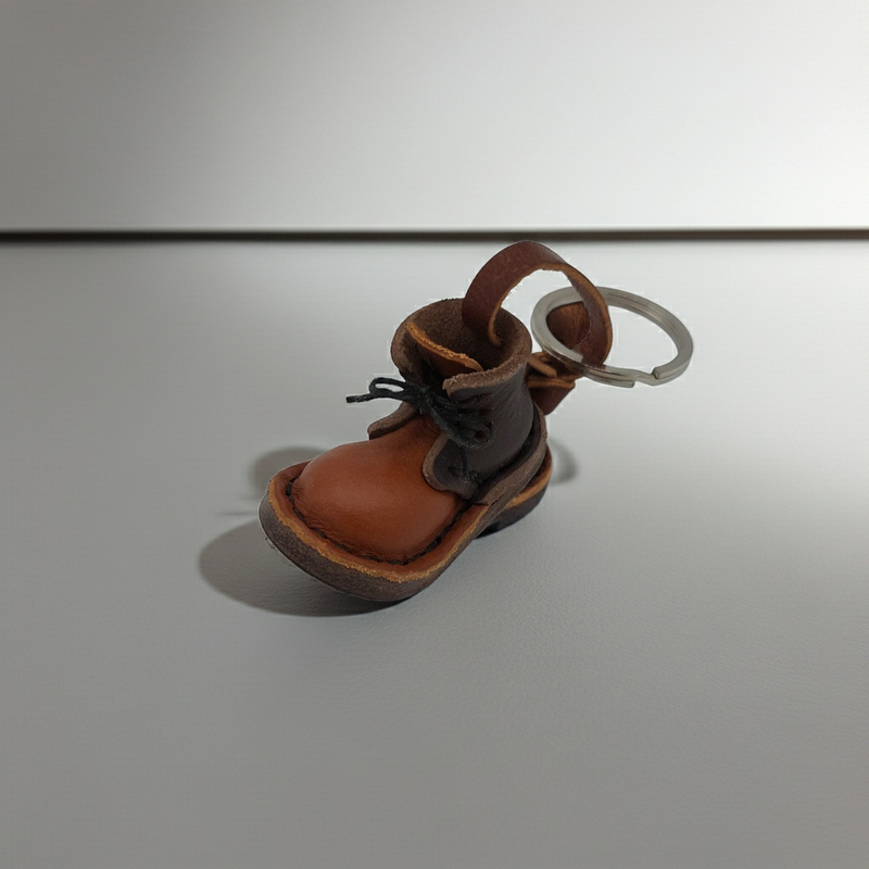Schlüsselanhänger Mini Schuh Leder