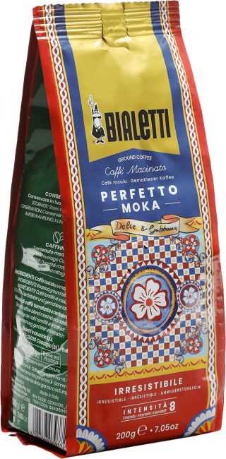 Bialetti Dolce & Gabbana Design-Kaffeedose und Perfetto Moka Irresistibile Kaffee, gemahlen 200 g