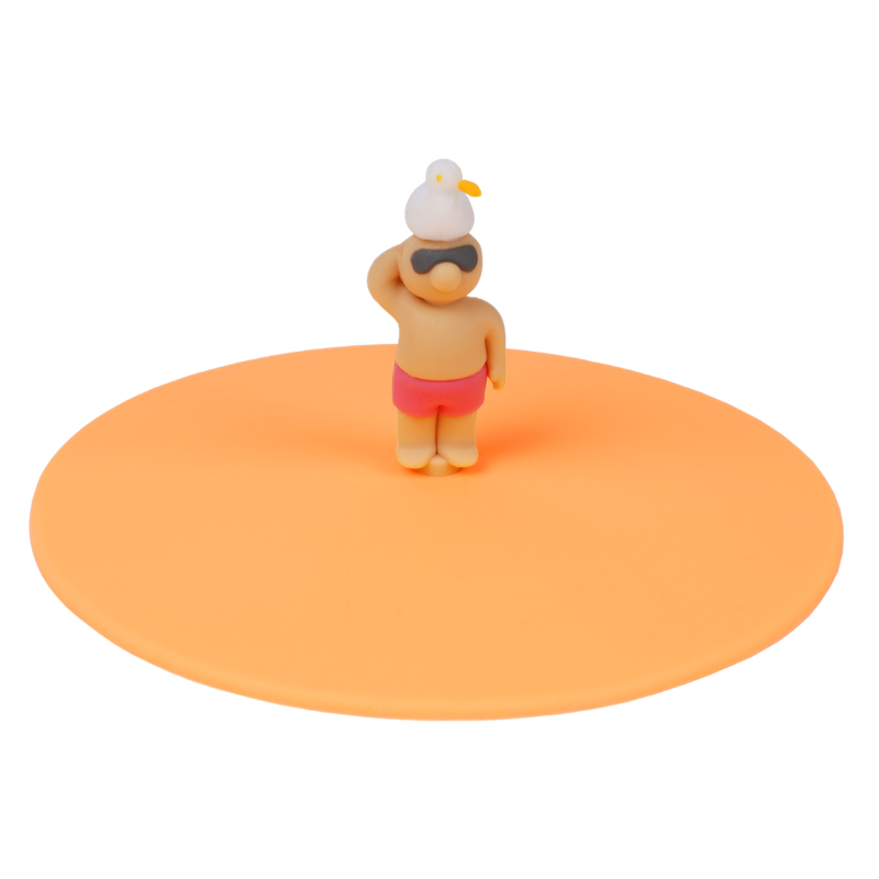 Mein Deckel Beach Friends, Glasabdeckung aus Silikon