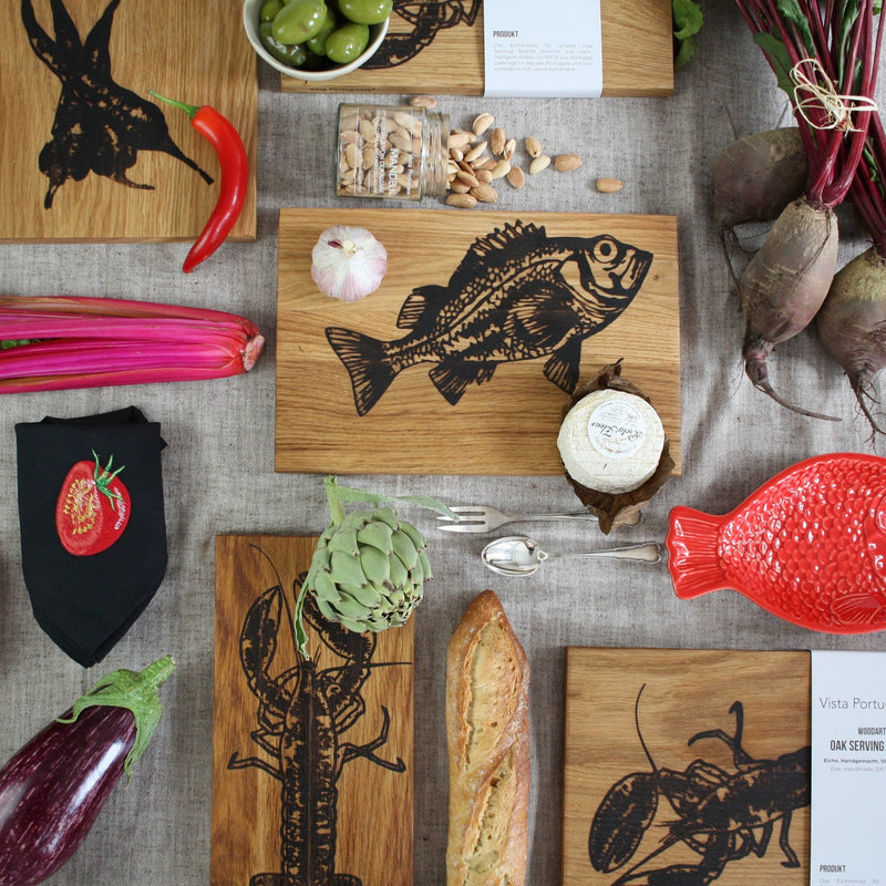 Vista Portuguese Servier/Schneidebrett aus Eichenholz 60x15cm