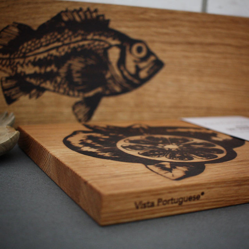 Vista Portuguese Servier/Schneidebrett aus Eichenholz 60x15cm