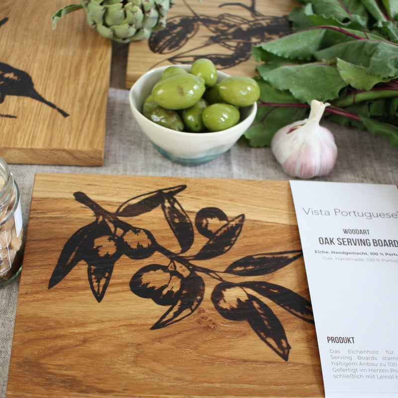 Vista Portuguese Servier/Schneidebrett aus Eichenholz 60x15cm