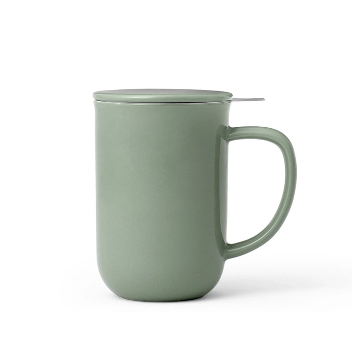 VIVA Minima porcelain mug with tea strainer and lid, 500 ml