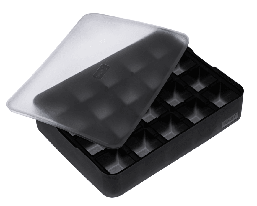 Lurch Eiswürfelbereiter Würfel 3x3cm schwarz mit Deckel