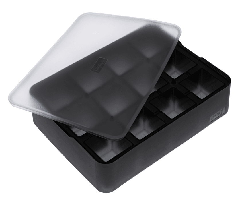 Lurch Eiswürfelbereiter Würfel 4x4cm schwarz mit Deckel