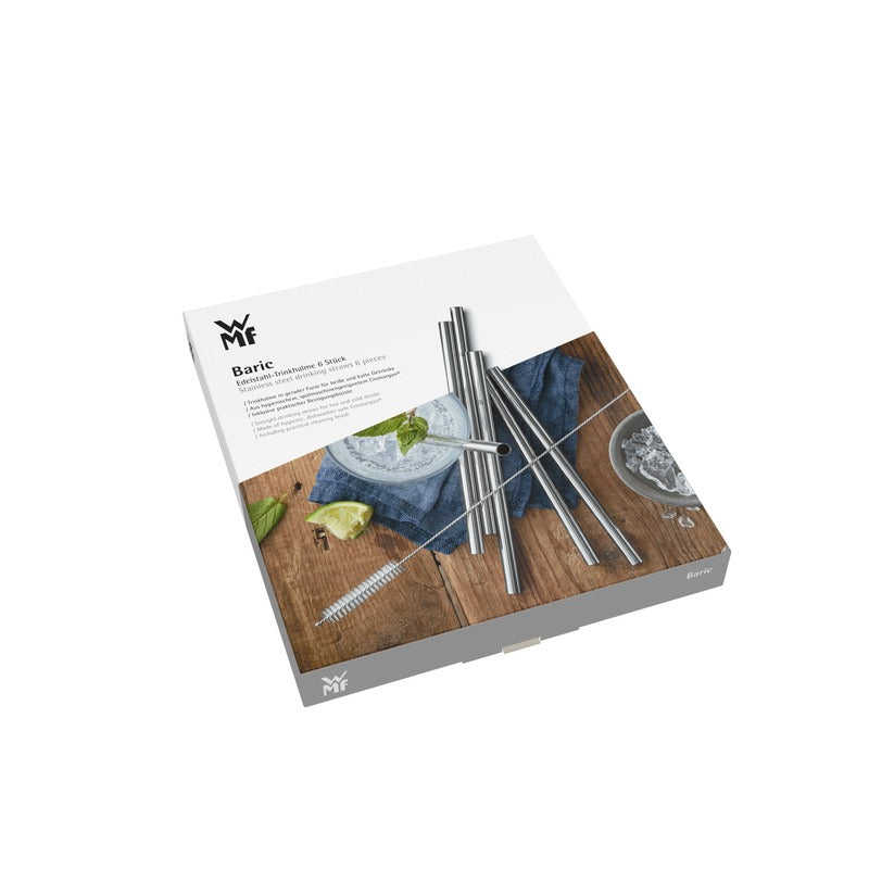 WMF drinking straw Baric 6 pieces, stainless steel 18cm