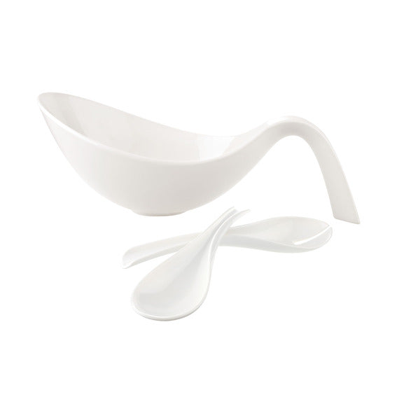 Villeroy and Boch Flow bowl with salad servers