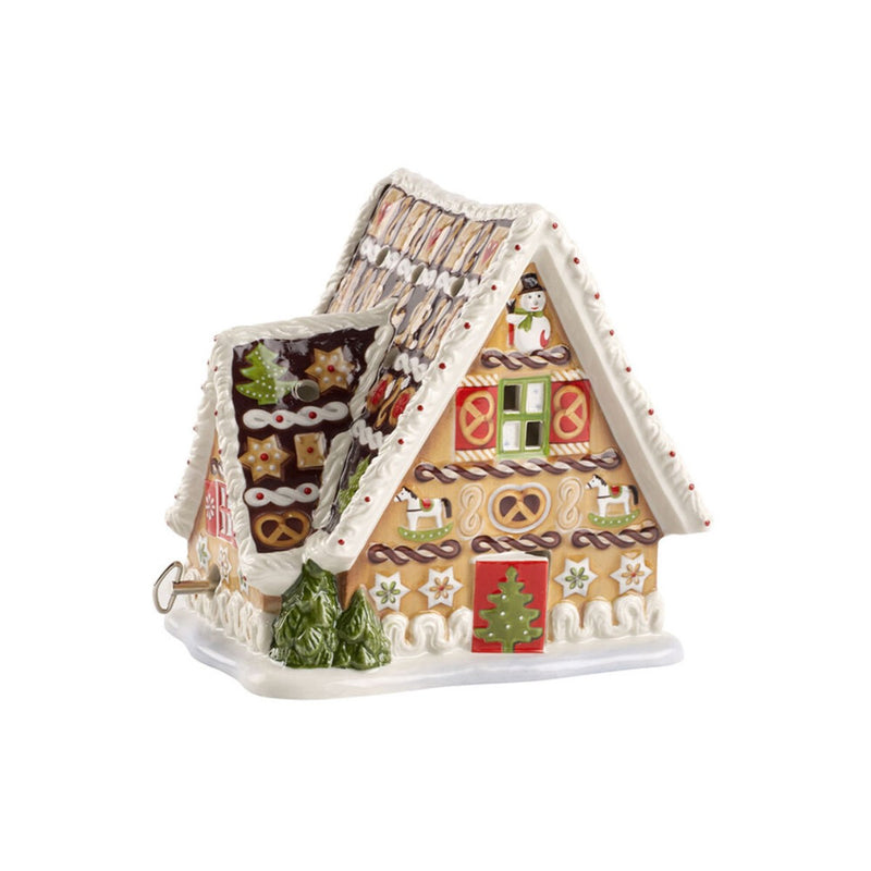 Villeroy and Boch Christmas Toys gingerbread house with music box 16x13x16cm