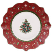 Roter Porzellanteller mit Weihnachtsmotiv von Villeroy & Boch Serie Toys Delight