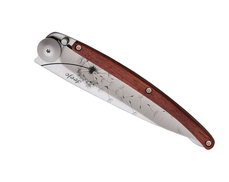 Deejo knife 37G, titanium, coral wood