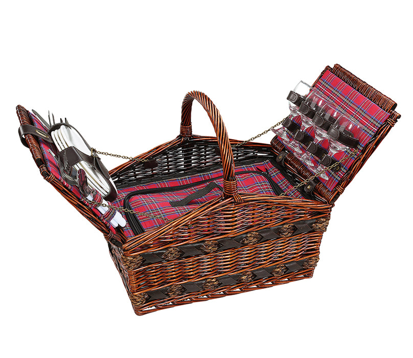 Cilio picnic basket COMO for 4 people, 47 x 31 x 40cm