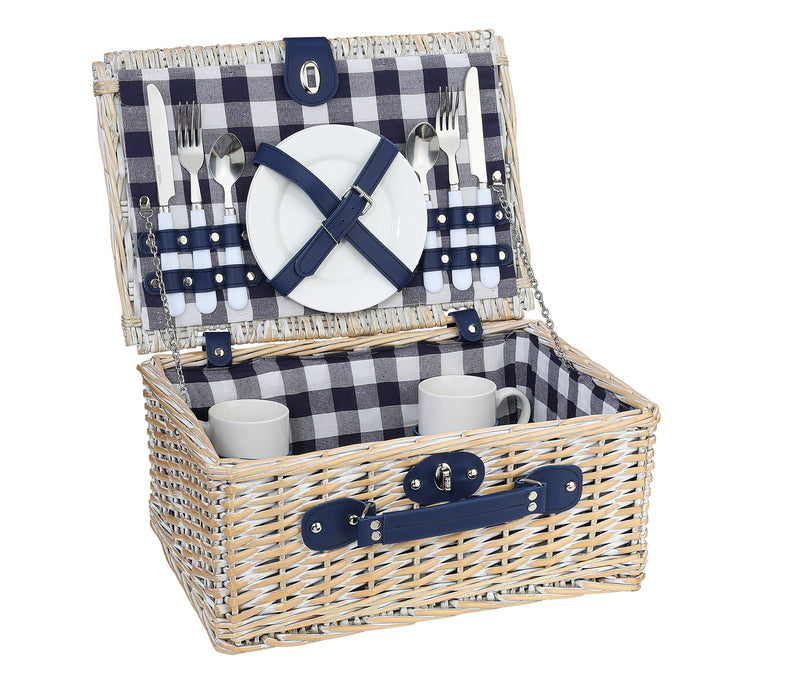 Cilio picnic basket AROLO for 2 people, 40 x 28 x 18cm