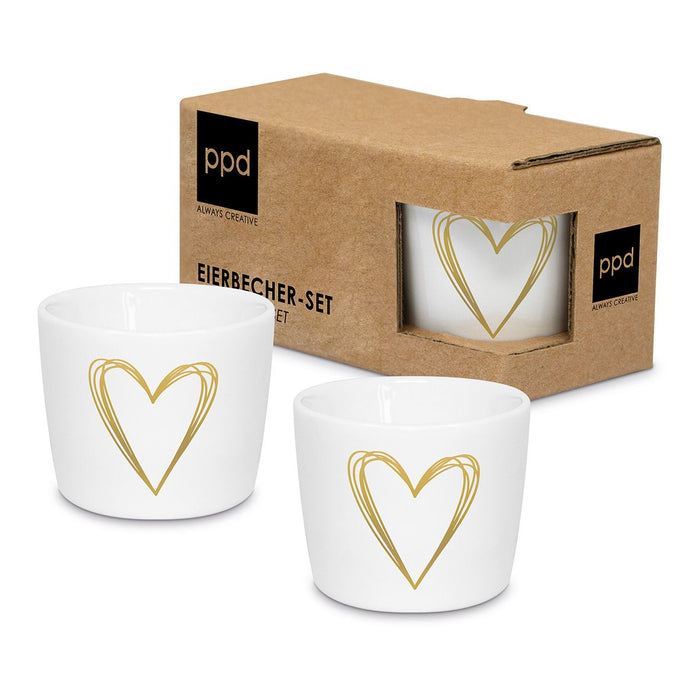 PPD Pure Heart gold egg cup set