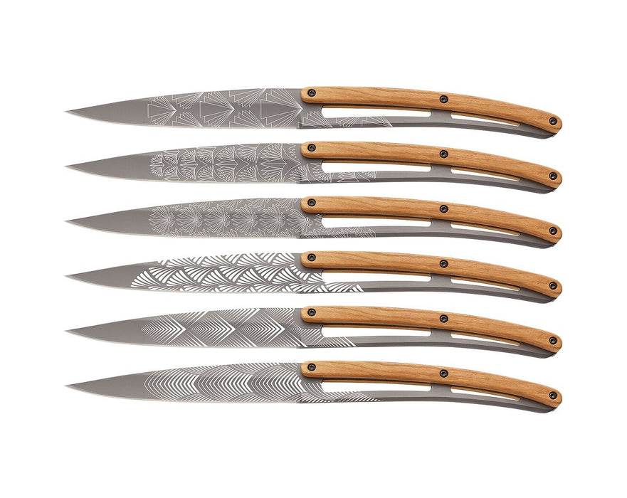 Deejo steak knives, table knives 6 pieces